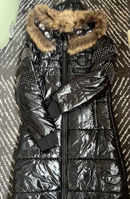 Оригінал Ексклюзивний довгий жіночий пуховик Philipp Plein