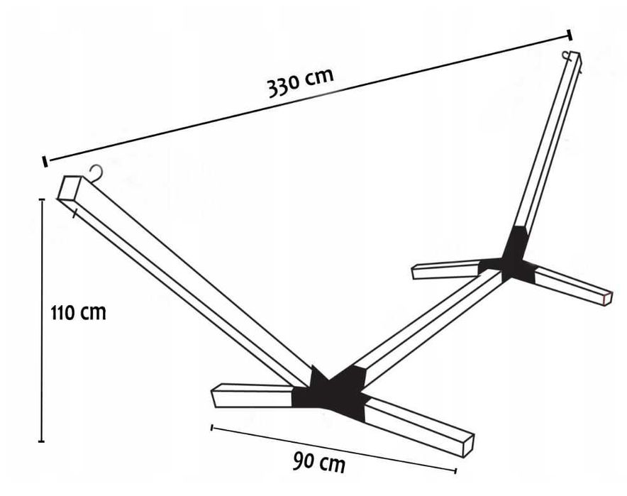 Zestaw Stelaż + Hamak 2 os komplet przenośny Comfort Zone do 200 KG