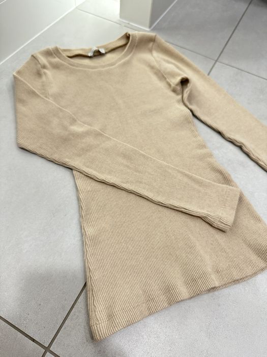 Bluzka z dkugim rękawem XXS beżowa pakuten