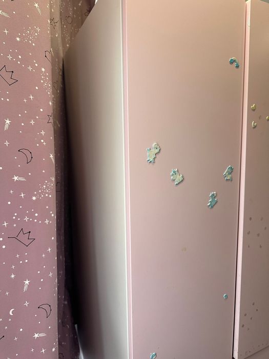 Roupeiro IKEA SMÅSTAD / PLATSA – Branco/Rosa