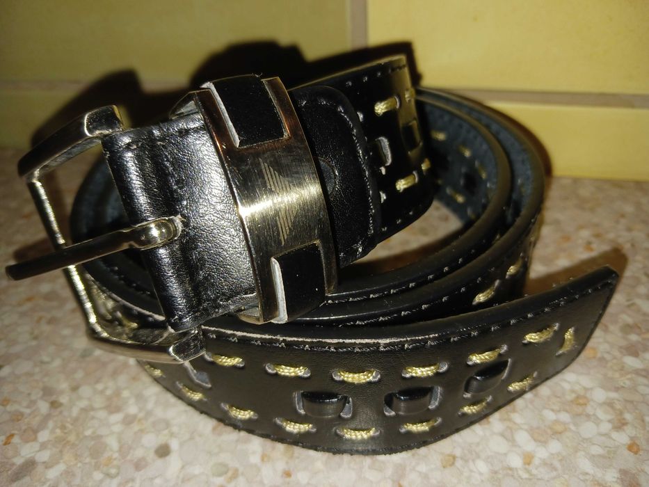 Skorzany pasek 113cm Stan idealny