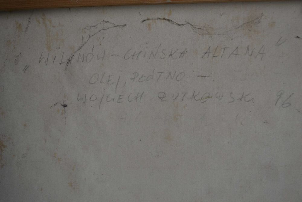 Obraz olejny olej na płótnie Wilanów Chińska Altana Rutkowski 65x56 cm