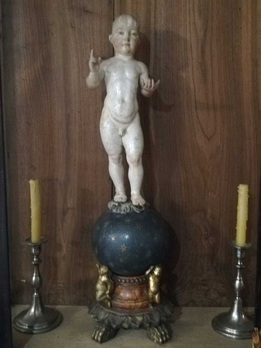 Crucifixo em Pau-Santo e Prata