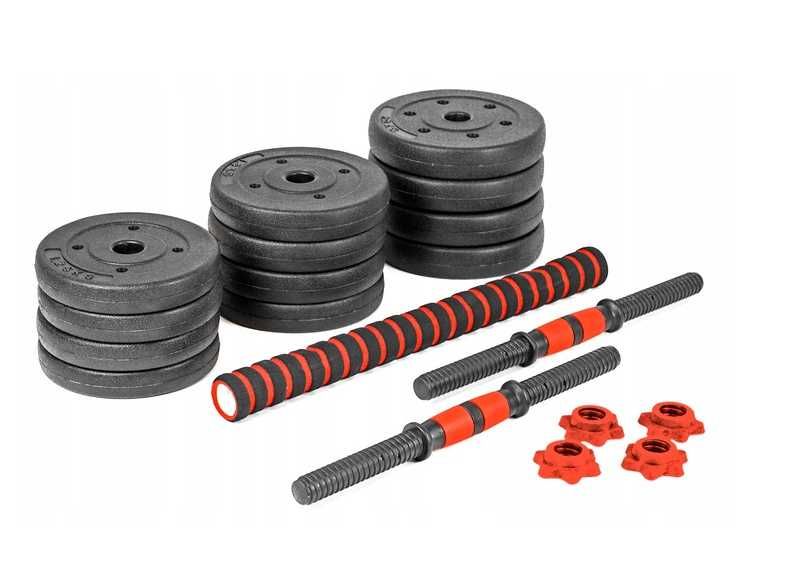 Zestaw hantli cementowych, bitumicznych, 2 w 1 ,  2 x 10 kg