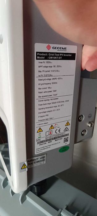 Controlador e Inversor GOODWE GW10KT-DT 10Kw ( S/ Paineis Solares)