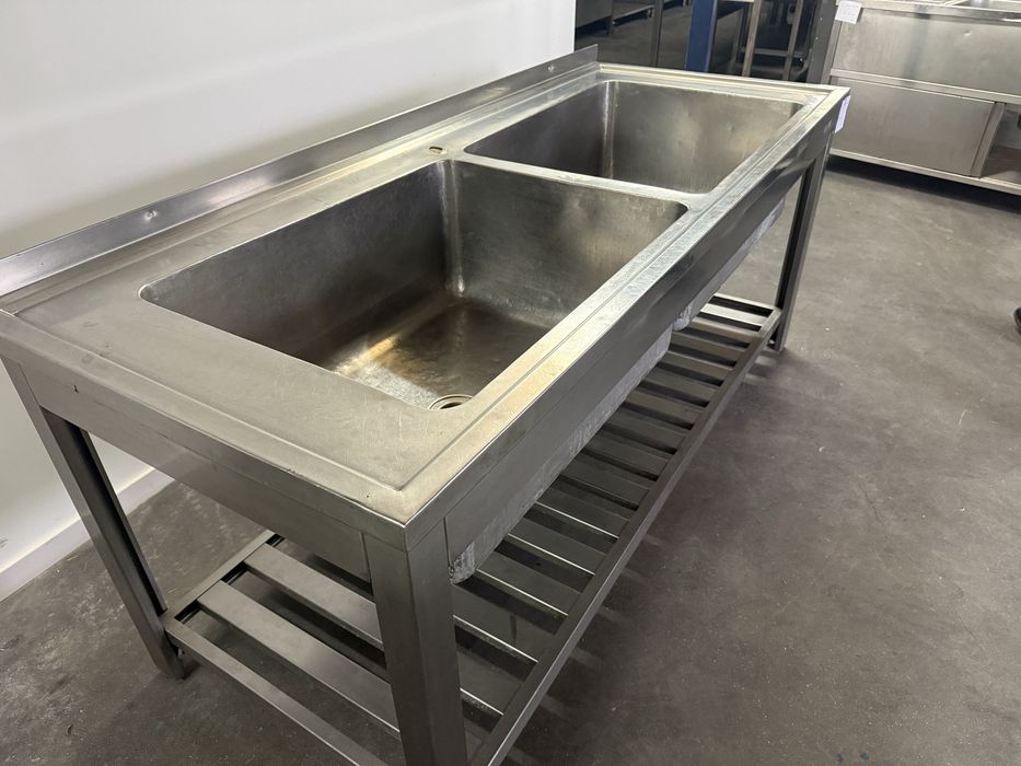 Bancada cozinha com duas cubas XXL