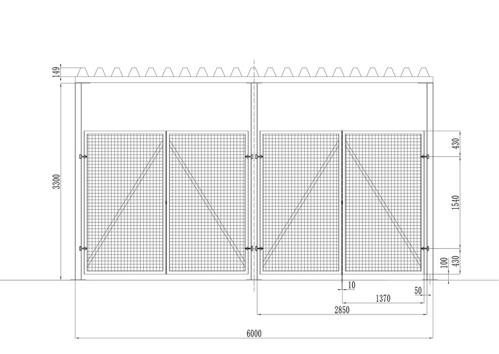 WIATA NA KOSZE Z BUTLAMI Gazu technicznego 6 m x 3,3 m x 3,8