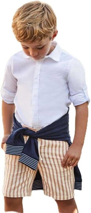 Bermuda Shorts Infantil Mayoral Algodão Bege Original