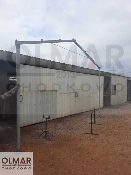 Stelaż wiaty, garażu itp. Rama ze słupami 510cm x 600cm/650cm