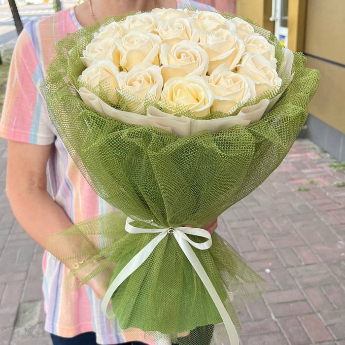 Букет з мила, мильні троянди, квіти з мила, мильні букети