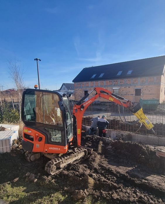 MINIKOPARKA młot Oława  Jelcz Usługi minikoparki mini ładowarka bobcat