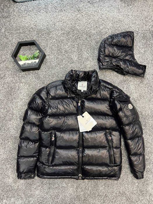 Moncler Black Glossy чорний зимовий пуховик Монклер S M L XL XXL