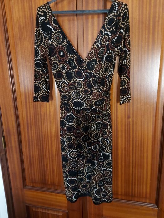 Vestido de manga a 3/4 da Mango tamanho S