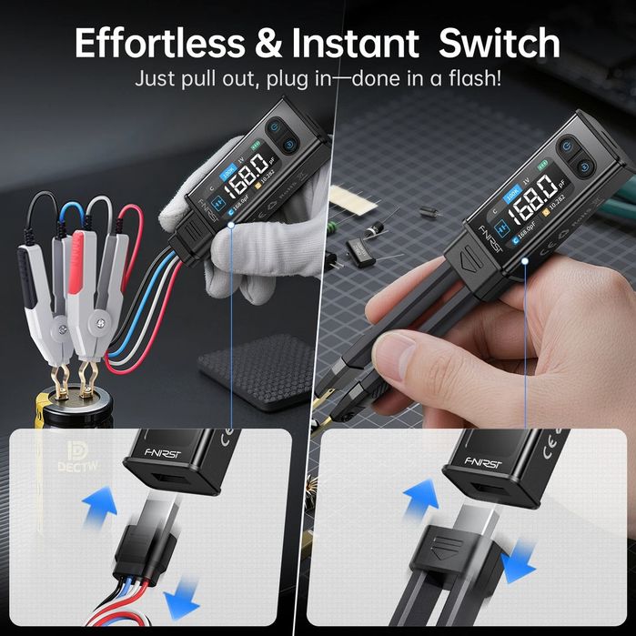 Pinça Digital Automática Fnirsi LCR-ST 2em 1