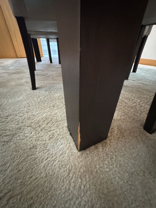 Mesa madeira wengué + cadeiras