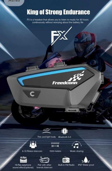 Intercomunicador para moto Freedconn Bluetooth 5.1 - Baixa de Preço