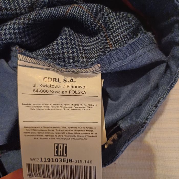 Spodnie chłopięce eleganckie 146 cocodrillo