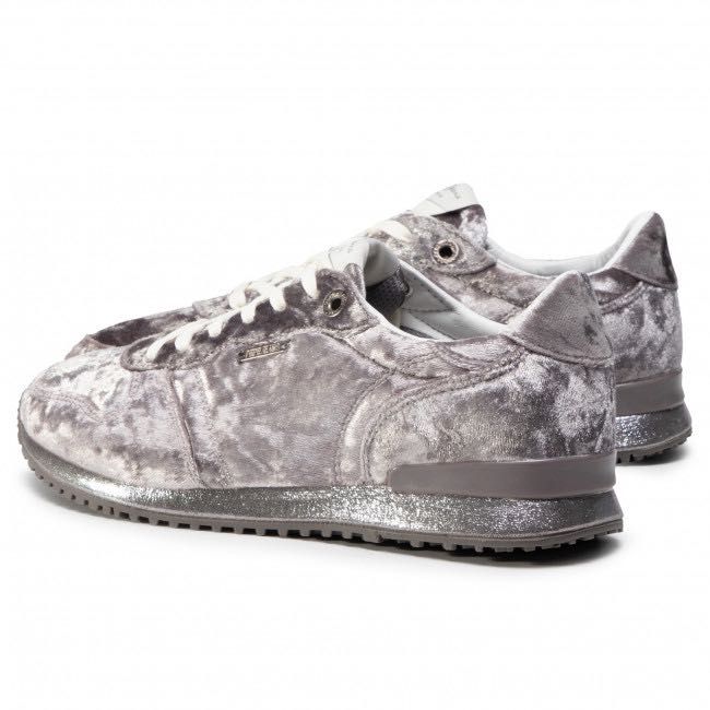 Pepe Jeans adidasy welur srebrne brokat piękne nowe design 37