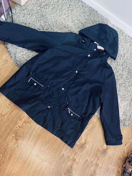 Kurtka parka 48 z kapturem elegancka płaszcz