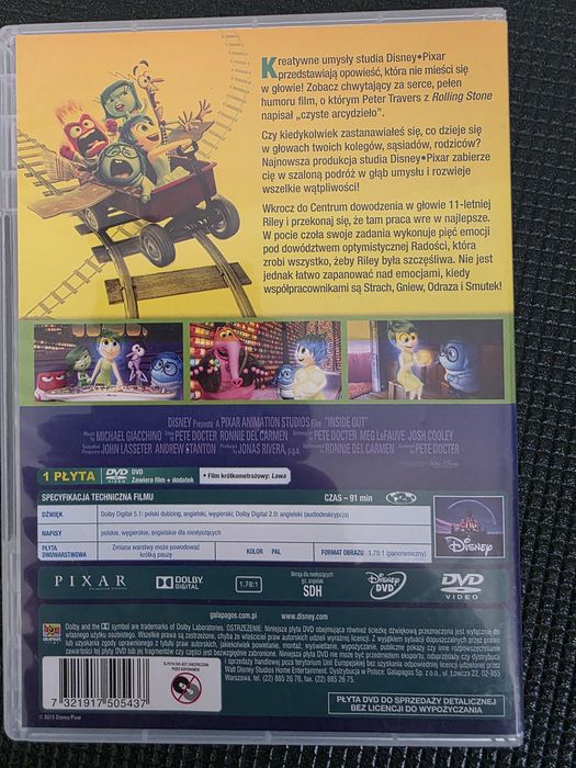 W głowie się nie mieści. Film dvd disney