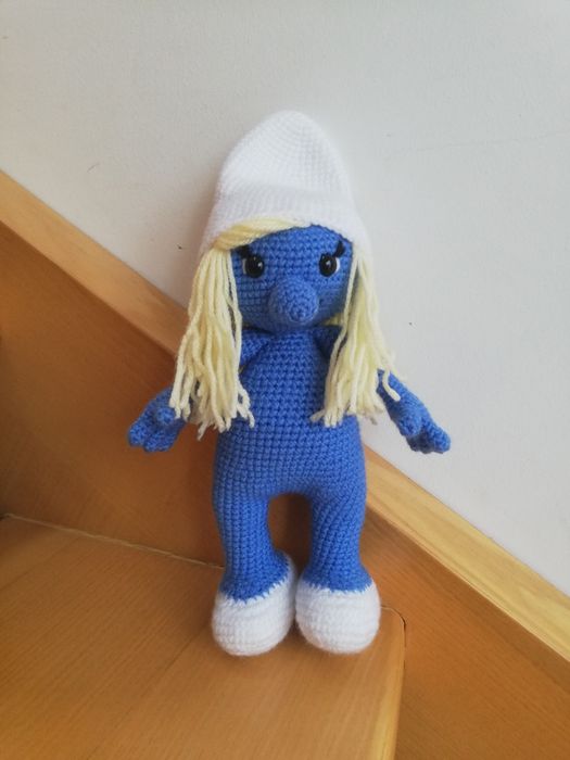 Smerf, Smerfetka, maskotka, szydełko