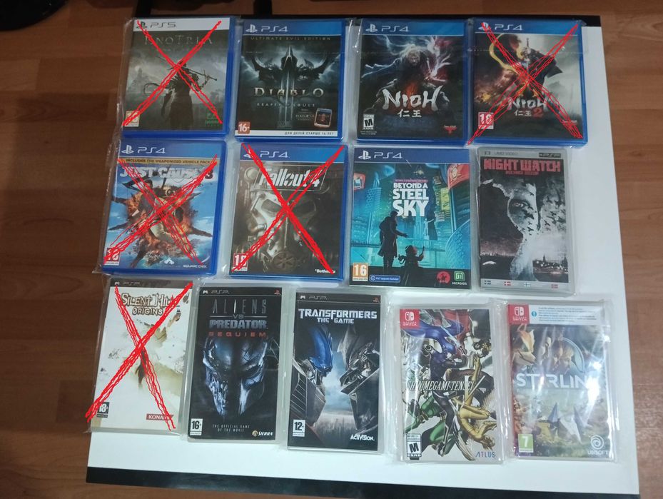 Диски для PS4/PSP