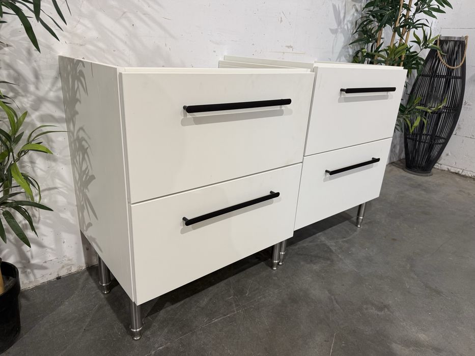 Ładne białe szafki kuchenne Ikea szuflady super stan dowóz wysyłka