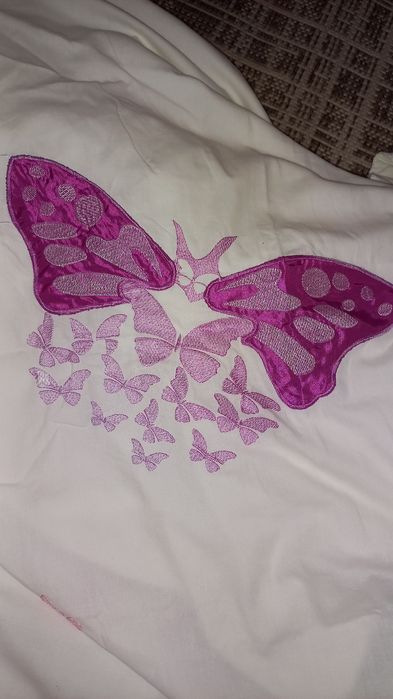 Штори білі з принтом та підкладкою 2шт