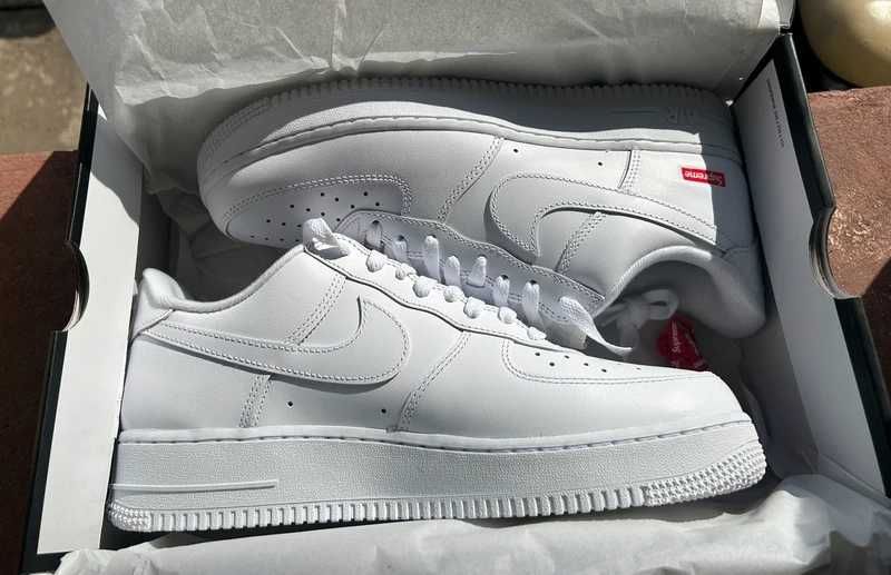 Nike Air Force 1 Low Supreme White R.45