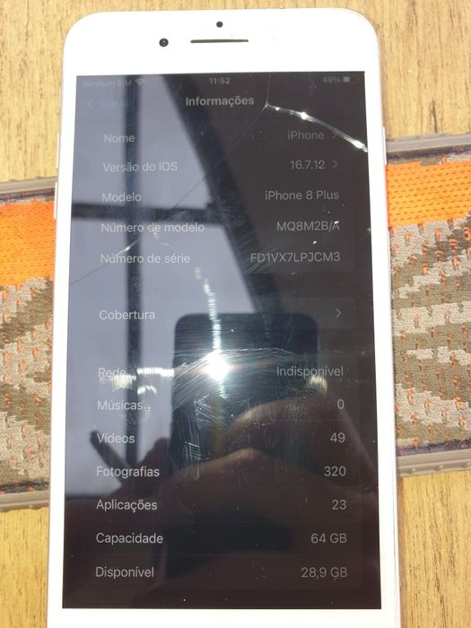 Iphone 8 Plus bateria 100%