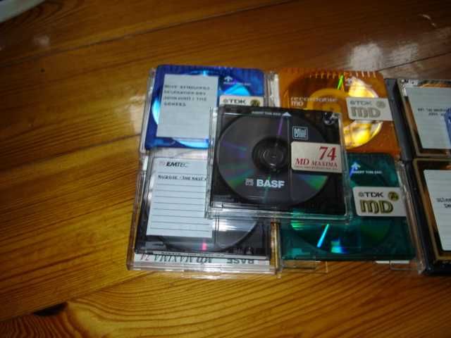 MiniDyskietki 20sztuk Sony Tdk Basf 74minut stan bardzo dobry+naklejki