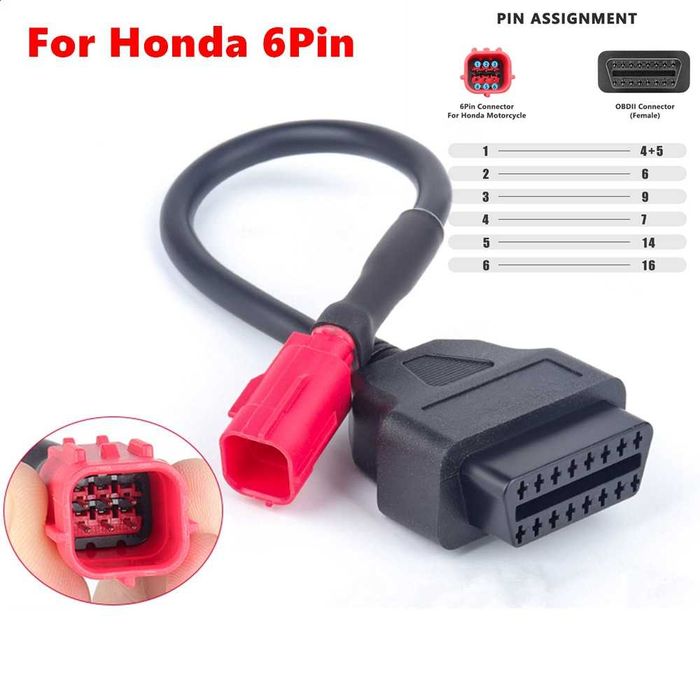 Kabel OBD adapter diagnostyczny do motorów HONDA 6-PIN