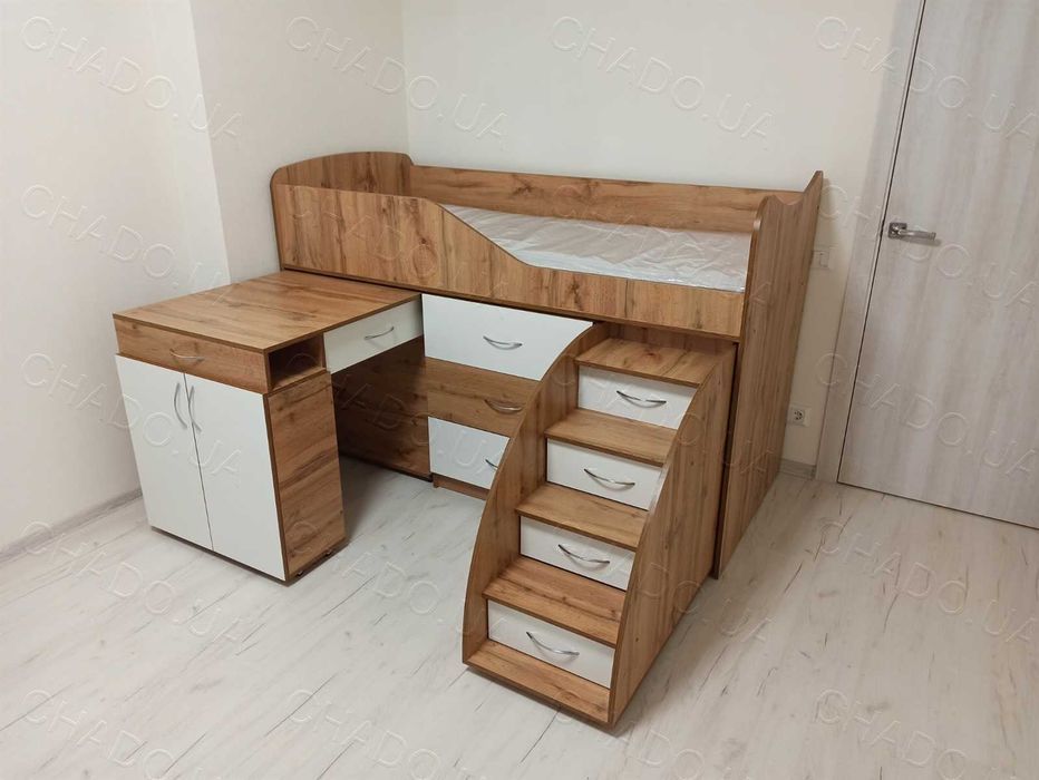 Ліжко комод, меблі в дитячу, кровать чердак, детская кровать