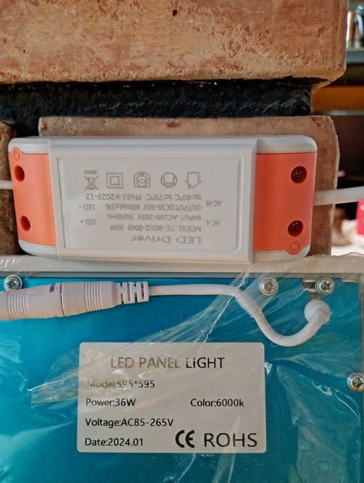 Panel LED sufitowy natynkowy Slim 60x60cm,36W