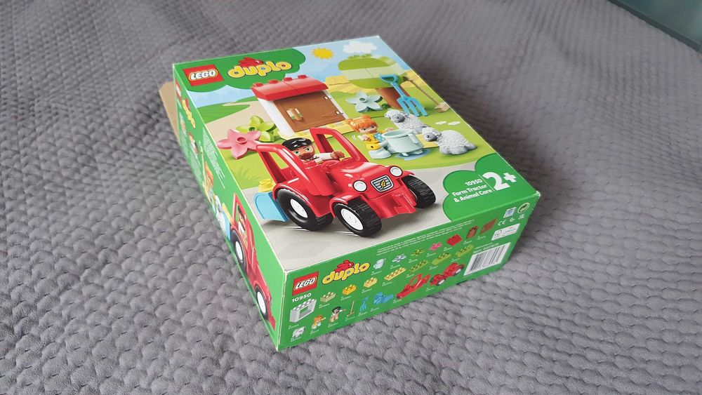 LEGO Duplo Traktor i zwierzęta gospodarskie+instrukcja+pudełko,komplet
