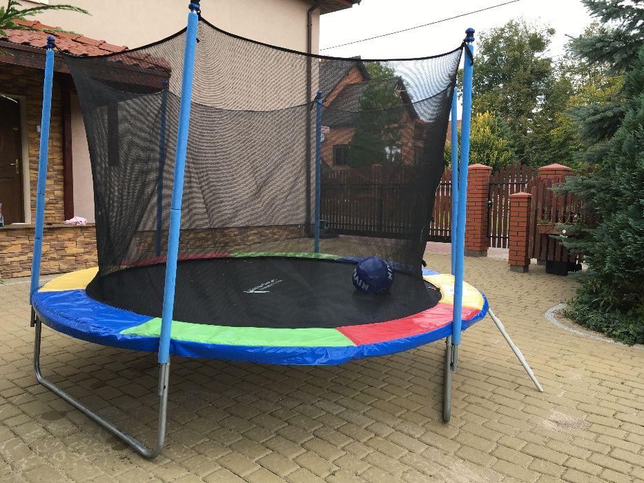 trampolina 10ft 3m średnicy ! JAK NOWA ! drabinka siatka ! PIŁKI !