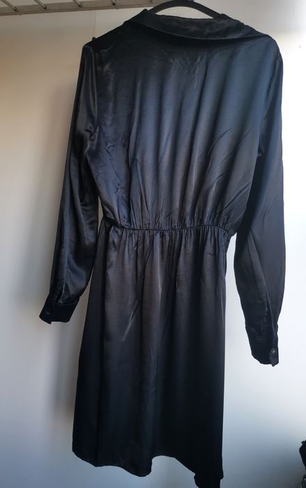 Vestido preto acetinado - Novo c/etiqueta!