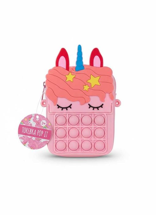 Torebka pop it jednorożec sensoryczna saszetka antystresowa dla dzieci