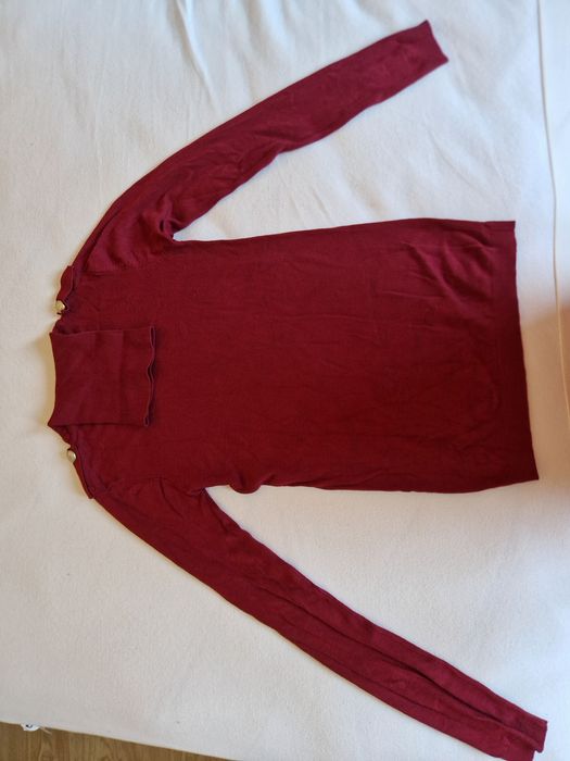 Camisola malha manga comprida com gola alta