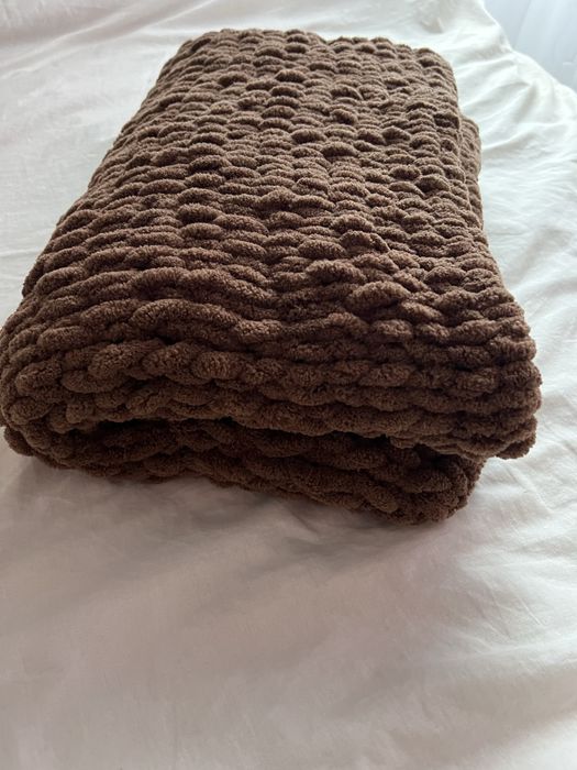 Плед вʼязаний , ручної роботи