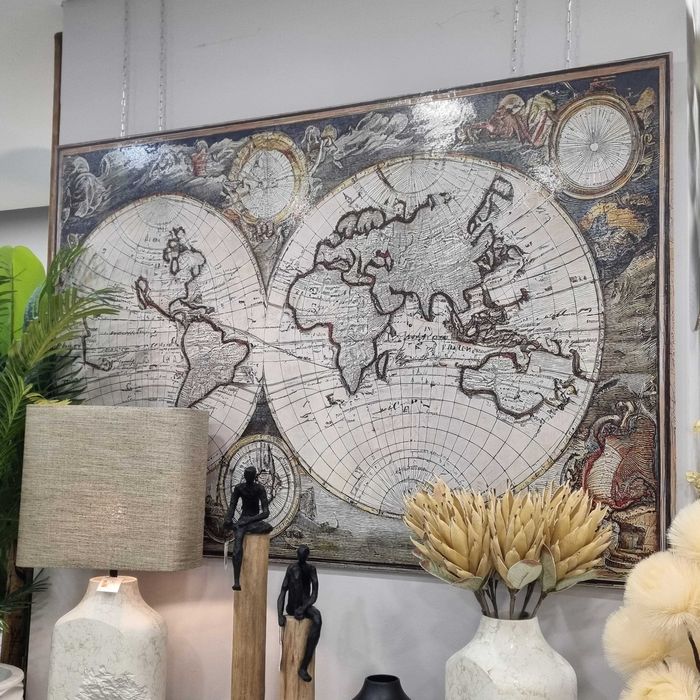 Quadro Mundo 180x120cm em vidro  By Arcoazul