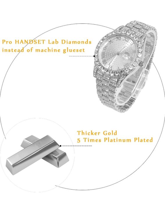 Halukakah Męski zegarek srebrny