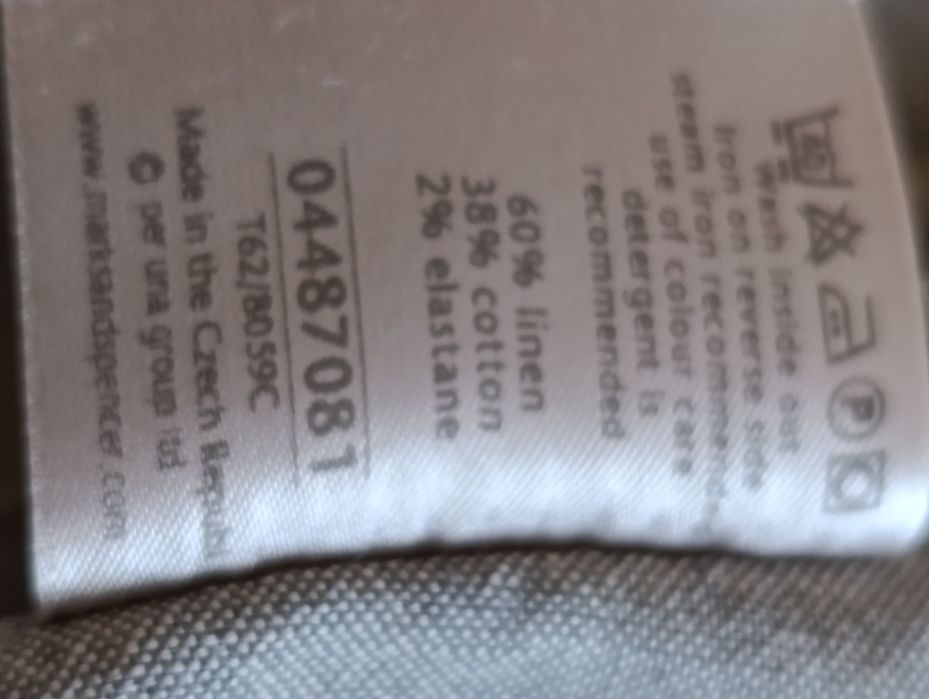Lniany żakiet. Szary. 40