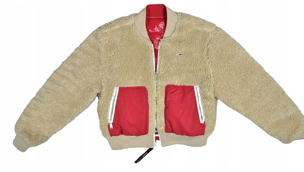 Tommy Jeans Dwustronna Kurtka Zimowa Bomber Sherpa L