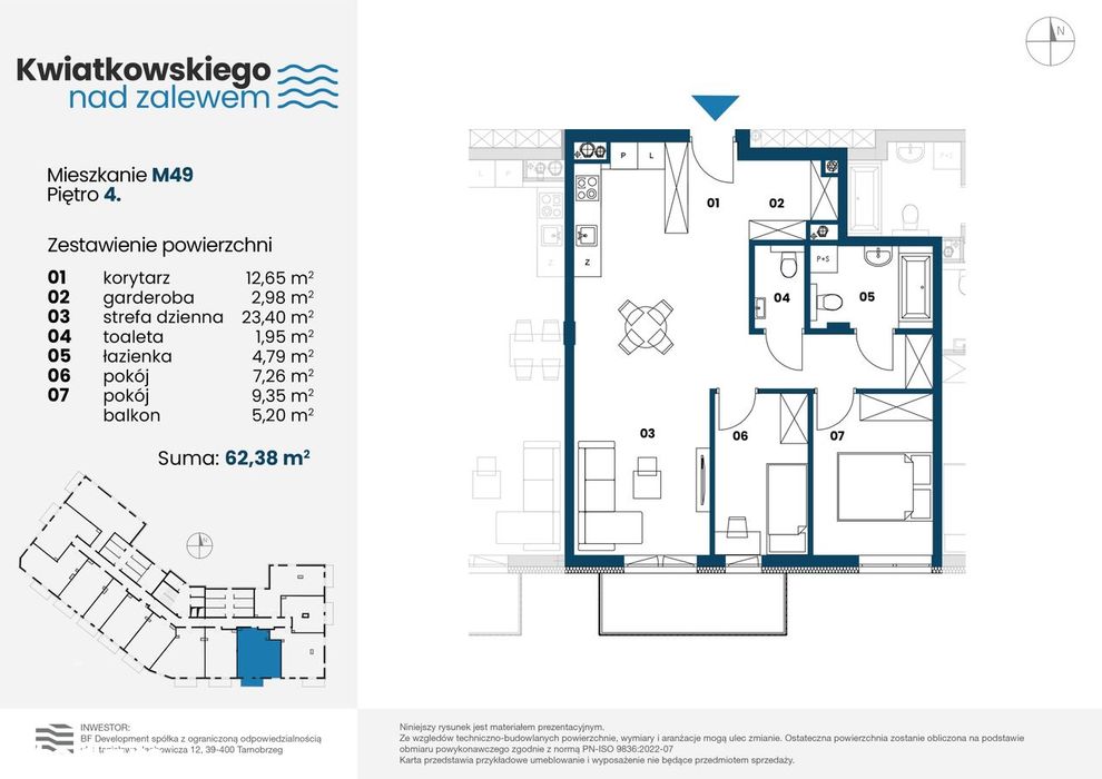Nowa Dęba | mieszkanie 3-pok. | m49