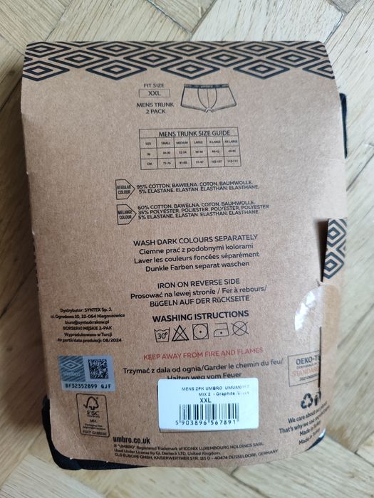 Bokserki męskie Umbro XXL