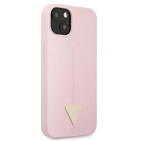 Etui Guess Silicone Triangle na iPhone 13 mini - fioletowe