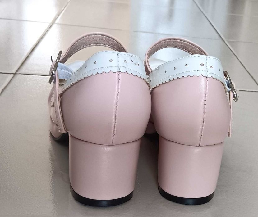 Sapatos Lolita Mary Jane Rosa Branco Tam 35
