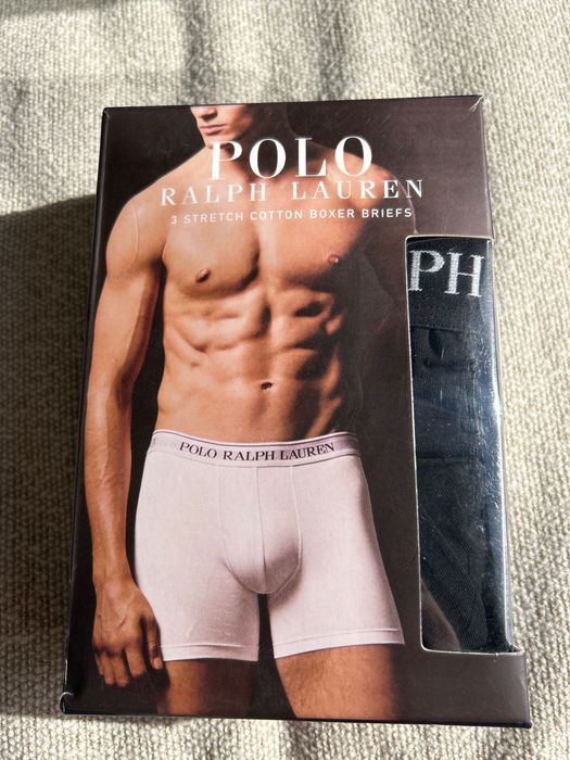 Polo Ralph Lauren 3szt rozm M czarne bokserki bawełniane