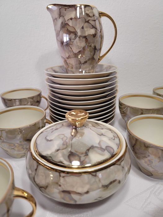 Stary porcelanowy serwis kawowy ZPS Karolina .W Potacki